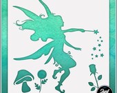Fairy 4 - Durable and reusable stencil for DIY painting, crafting and scrapbooking projects