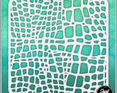 Snake Skin 1 Durable and reusable stencil for DIY painting, crafting and scrapbooking projects