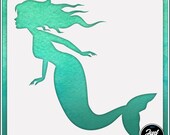 Mermaid 3 - Durable and reusable stencil for DIY painting, crafting and scrapbooking projects