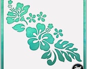 Hibiscus Flower 4 - Durable and reusable stencil for DIY painting, crafting and scrapbooking projects