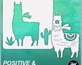 Llama 2 - Durable and reusable stencil for DIY painting, crafting and scrapbooking projects