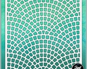 Seamless Mosaic 1 - Durable and reusable stencil for DIY painting, crafting and scrapbooking projects