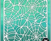 Spiderwebs 2 - Durable and reusable stencil for DIY painting, crafting and scrapbooking projects