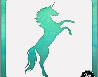 unicorn stencil etsy