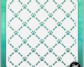Dog Paw Bone Pattern 1 Durable and reusable stencil for DIY painting, crafting and scrapbooking projects