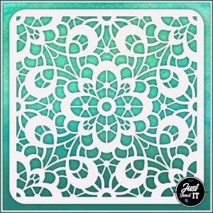 Seamless Floral Pattern #1 - Durable and reusable stencil for DIY painting, crafting and scrapbooking projects