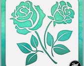 Rose 1 - Durable and reusable stencil for DIY painting, crafting and scrapbooking projects