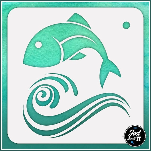 Koi Fish 1 durable and reusable stencil for DIY painting /& crafts