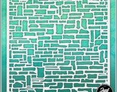 Seamless Stones 1 - Durable and reusable stencil for DIY painting, crafting and scrapbooking projects