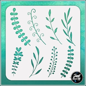 Plants #1 - Durable and reusable stencil for DIY painting, crafting and scrapbooking projects