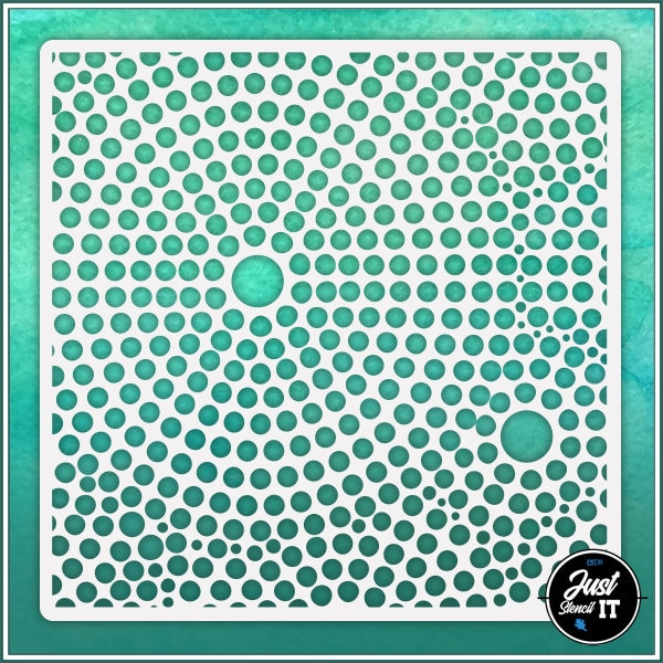 Circle Pattern #1 - Durable and reusable stencil for DIY painting, crafting and scrapbooking projects