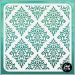 Seamless Damask Pattern #1 - Durable and reusable stencil for DIY painting, crafting and scrapbooking projects 