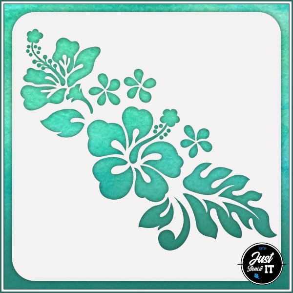 Hibiscus Flower #4 - Durable and reusable stencil for DIY painting, crafting and scrapbooking projects