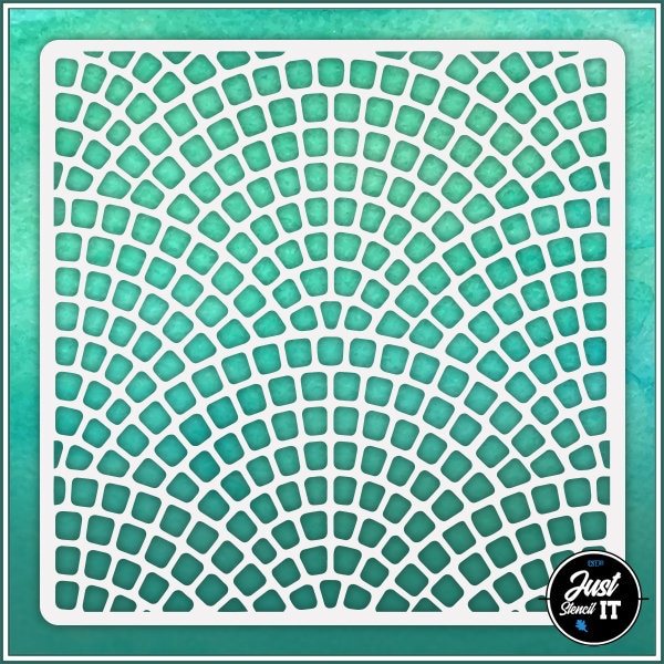 Seamless Mosaic #1 - Durable and reusable stencil for DIY painting, crafting and scrapbooking projects