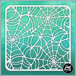 Spiderwebs #2 - Durable and reusable stencil for DIY painting, crafting and scrapbooking projects