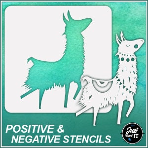 Llama #1 - Durable and reusable stencil for DIY painting, crafting and scrapbooking projects