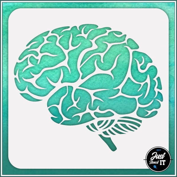 Brain #2 Durable and reusable stencil for DIY painting, crafting and scrapbooking projects