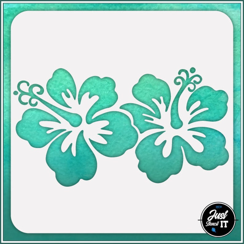 crafting and scrapbooking projects Durable and reusable stencil for DIY painting Hibiscus Flower #2