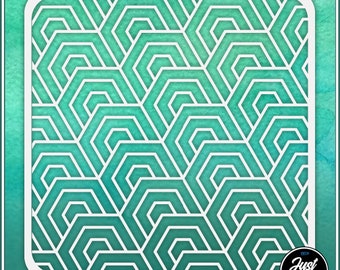 Geo Pattern #2 Durable and reusable stencil for DIY painting, crafting and scrapbooking projects