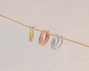 Plain Huggie Hoops • Minimalist Earrings • Everyday Huggie Earrings • Perfect Gift for Her • Perfect Addition to Any Stack - ER/36-1-15/S054