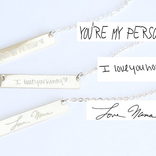 Custom Handwriting Jewelry Actual Handwriting Bracelet Etsy Australia Custom handwriting jewelry actual handwriting bracelet etsy australia