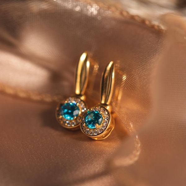 Elegant Birthstone Dangle Earrings – Personalized Birth Month Jewelry in Gold & Silver