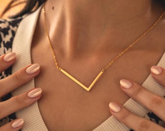 Personalized Initial Necklace, Sideways Letter Necklace, Oversized Monogram Pendant, Sterling Silver Initial Necklace, Gift for Her