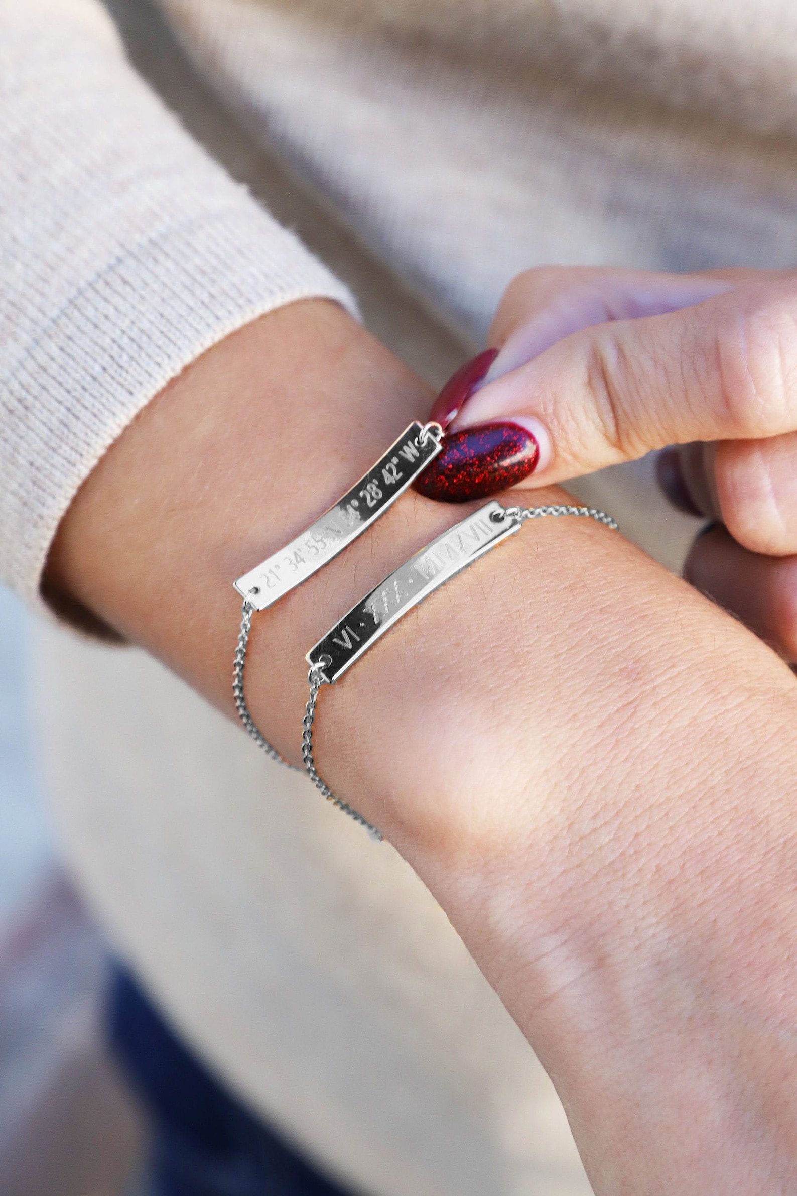 Sterling silver bar bracelet Clearance