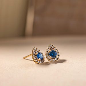 Sterling Silver Crystal Birthstone Earrings: Minimalist Dainty Jewelry