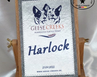 Geese Creeks ZÜCHTER Impfpass Hülle EU-Heimtierausweise| Hundepasshüllen mit ihrem ZÜCHTER Logo Tierpersonalausweis Welpenbedarf