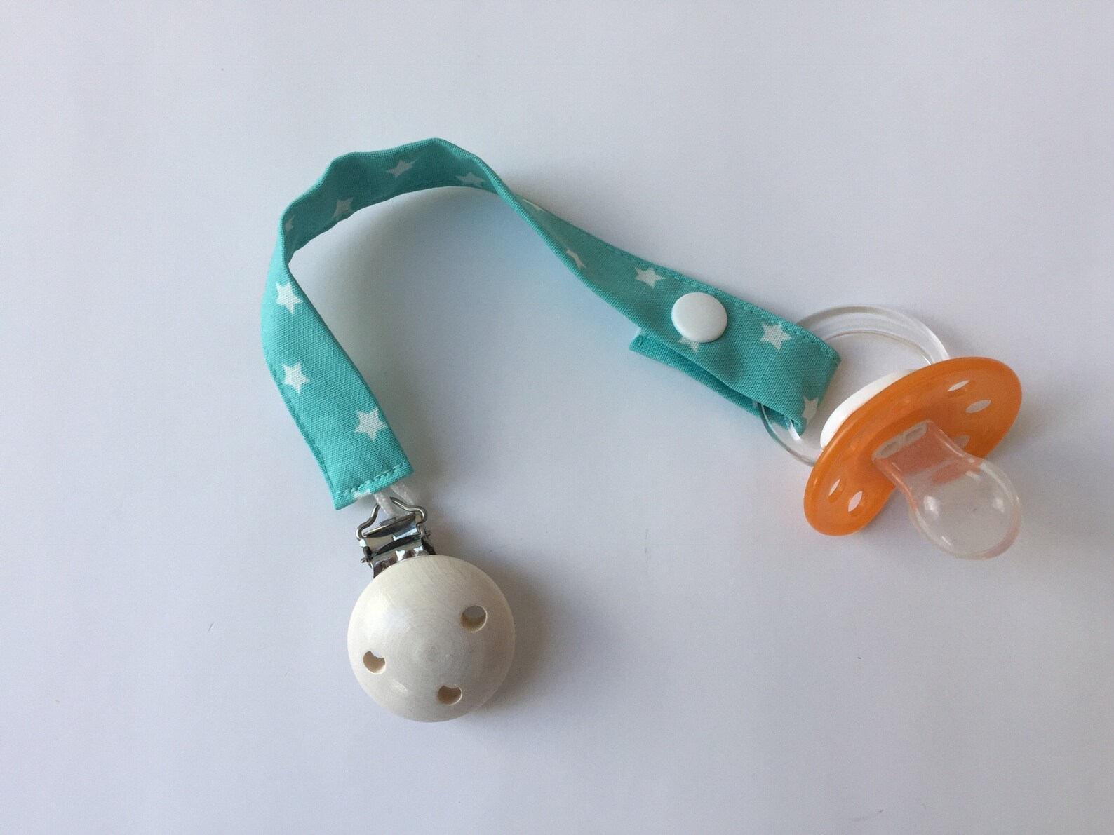 Pacifier necklace pacifier band stars turquoise baby gift Etsy