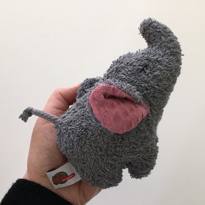 Mini elephant with dream ears as a cuddly toy or rattle