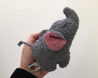 Mini elephant with dream ears as a cuddly toy or rattle