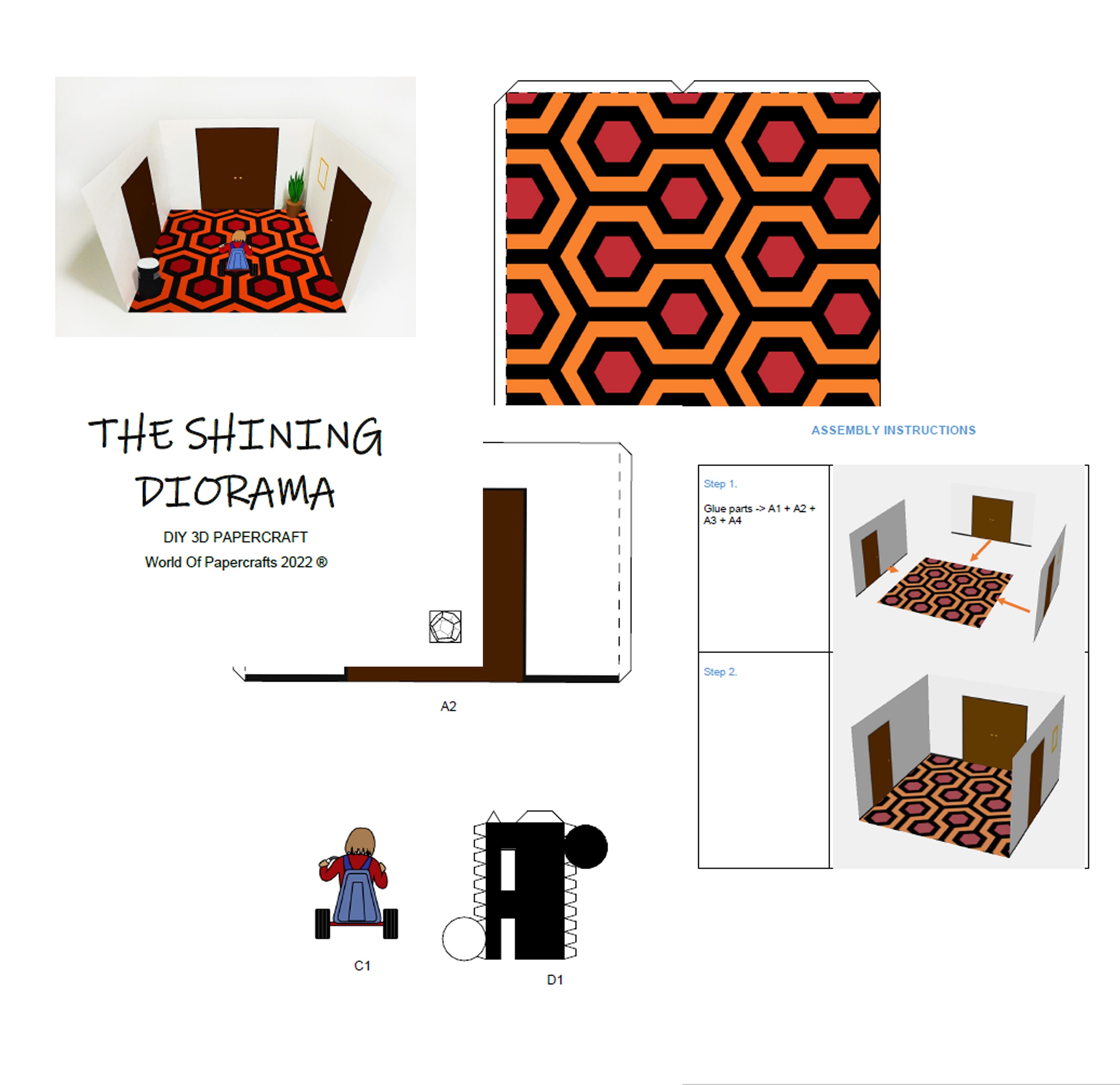 SHINING PAPERCRAFT Paper 3D Model Shining Template Diorama Etsy Israel