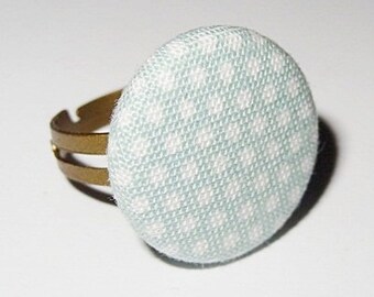 Ring "light blue dotted" bronze ring