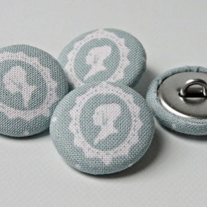4 fabric Buttons 23 mm ornament Nostalgia image 3