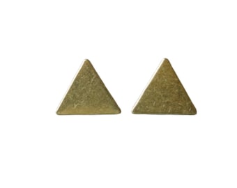 schlichte Ohrstecker "Dreieck" Triangle Messing