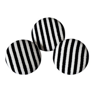 3 fabric buttons stripes black image 1