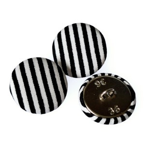 3 fabric buttons stripes black image 4