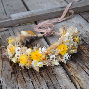 Dried Flower crown, Wedding flower crown, Bridal flower crown, Rustic Flower Crown, Maternity photosession, Wildflower crown, headwreath