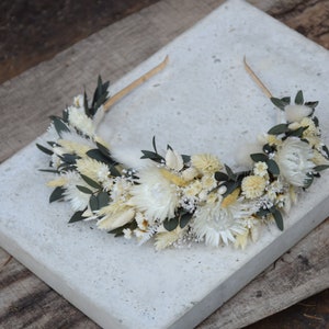 Head wreath, Wedding headband, Rustic wreath, dried flowers headband, Folk wedding, Rustic wedding