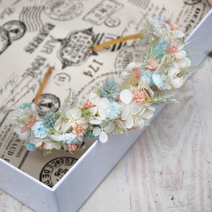 Head wreath, Wedding headband, Rustic wreath, dried flowers headband, Folk wedding, Rustic wedding