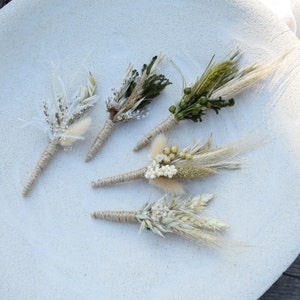 Rustic wedding buttonhole, Woodland dried boutonniere, Vintage or country wedding, Dried Flower Grooms Buttonhole image 8