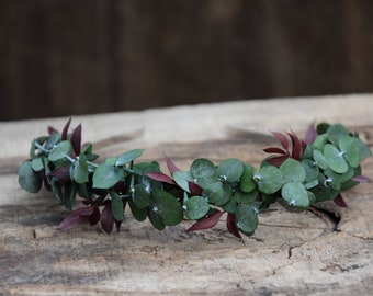 Head wreath, Wedding headband, Rustic wreath, dried flowers headband, Folk wedding, Rustic wedding