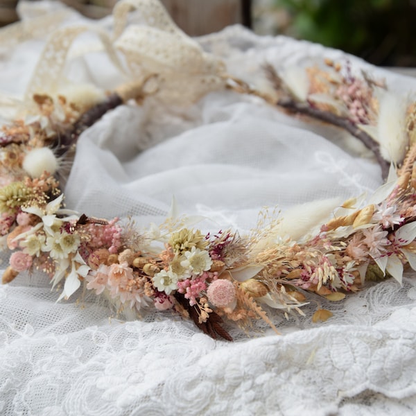 Dried Flower crown, Wedding flower crown, Bridal flower crown, Rustic Flower Crown, Maternity photosession, Wildflower crown, headwreath