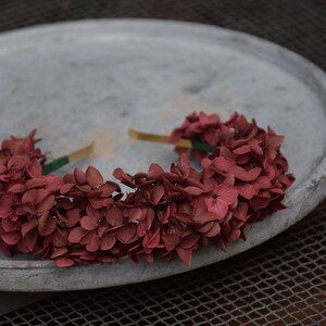 Autumn hydrangea headband, hydrangea headband, Christmas headband made of dried flowers