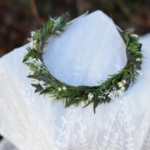 Hoofd krans, bruiloft hoofdband, rustieke krans, gedroogde bloemen hoofdband, folk bruiloft, rustieke bruiloft afbeelding 7