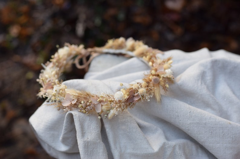 Dried Flower crown, Wedding flower crown, Bridal flower crown, Rustic Flower Crown, Maternity photosession, Wildflower crown, headwreath image 5