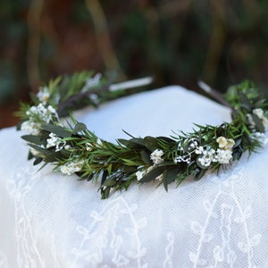 Hoofd krans, bruiloft hoofdband, rustieke krans, gedroogde bloemen hoofdband, folk bruiloft, rustieke bruiloft afbeelding 6