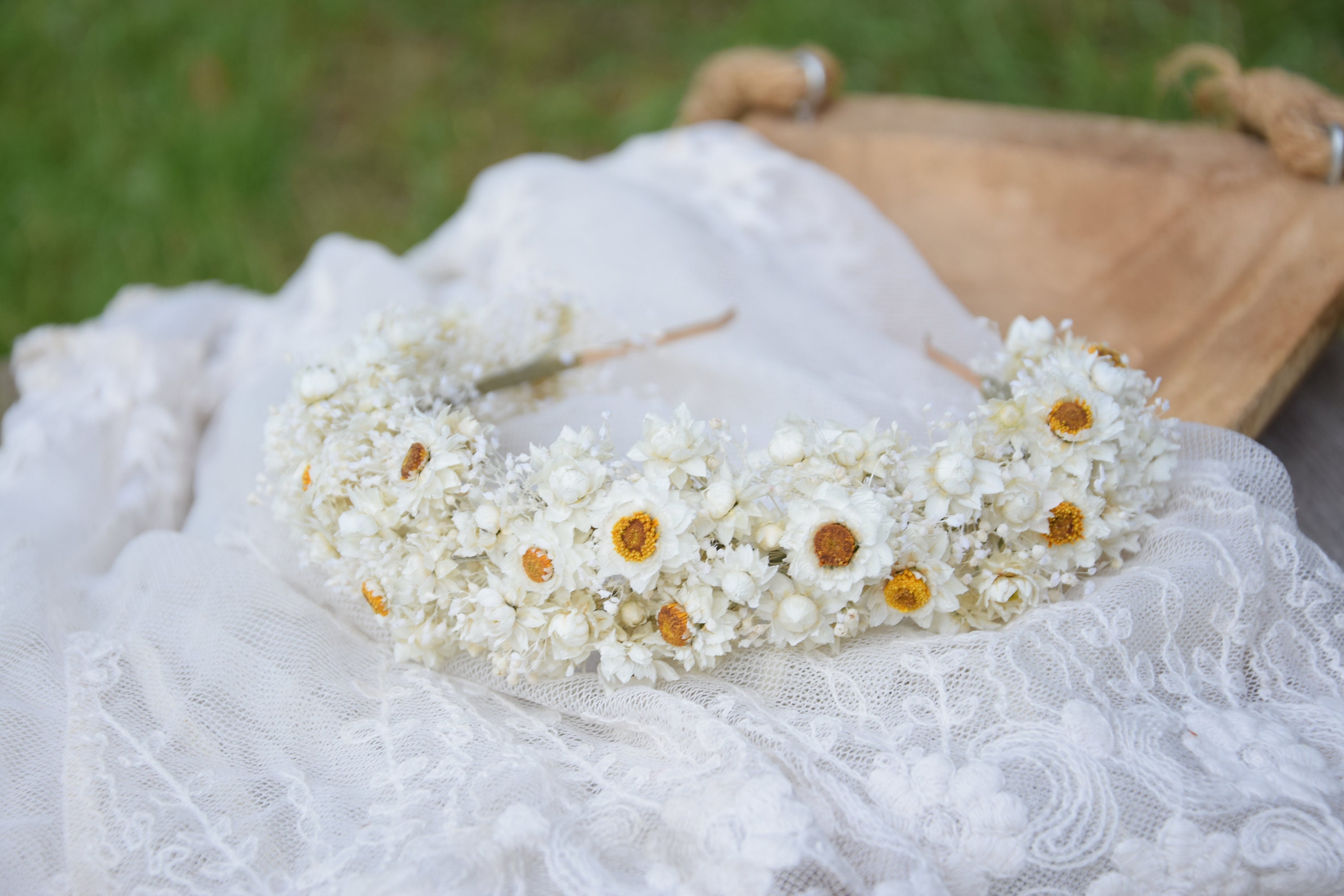 Set 4 Coroncine Fiori Per Capelli Regolabili - Per Matrimoni, Feste E Festival - Foto 3